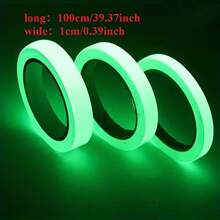 1/5roll Glow-In-The-Dark Tape, Waterproof Glow Tape - Reflective Stickers, Luminous Tape, Reflective Strips, Home Decor, Classroom Decor, Party Decor, Holiday Decor, DIY Decor - Multicolor - View 9
