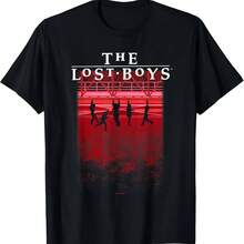 Classic 80s Vampire Horror Movie Graphic Print T-Shirt, Short Sleeve Cotton Tee For Men And Women, Casual Streetwear - 彩色 - 查看 1