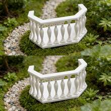 8 X 4 Cm Mini Barandilla de Estilo Europeo para Balcón, Barandilla Clásica Adecuada para Decoración de Escena Pequeña DIY, Blanco - A - Ver 10