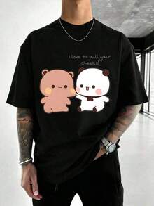 Men T-Shirts - 黑色 - 查看 2