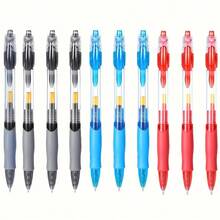 6pcs Large Capacity Ballpoint Pen Set, 0.5mm Fine Tip, Blue Ink, Comfortable Grip, Quick Drying, Smooth Writing, Perfect For Note-Taking And Writing, Ideal Office And School Supplies - Ballpoint Pen - View 2