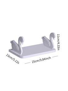 White Swan Wall-Mounted Bathroom Storage Rack, Bathroom Shampoo And Cosmetic Storage Rack, Bathroom Shelf, Bathroom Hanging Rack, Cosmetic Storage Rack, Bathroom Organizer, Shampoo Gel Storage Rack, Bathroom Accessories. - Multicolor - View 12