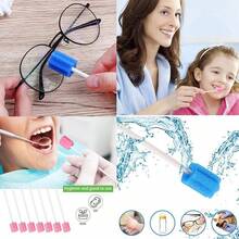 Hisopos Esponja Desfalleado Care de Esponja Swab, Desechables Hisopos Orales, Cuidado Oral Hisopos, Swab Dental Swabsticks para Limpieza de Del Diente, Dientes Limpieza de Los Hisopos Rosa - Rosa - Ver 6