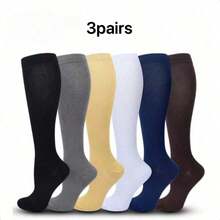 3/4 Double Pack Copper Ion Compression Socks, Unisex, Promotes Blood Circulation, Suitable For Running, Nursing, Sports. 6 Pairs Pack Christmas Gift - Multicolor - View 43