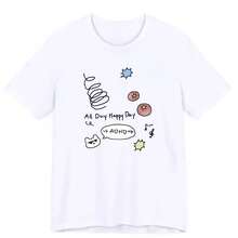 Ropa coreana Y2k para mujer, con gráficos y eslogan, accesorios de verano, diseño divertido, Harajuku, manga corta, informal, estética - Multicolor - Ver 1
