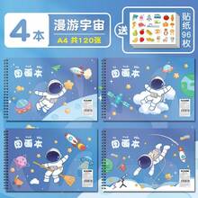 1pc A4 Thickened Drawing Sketchbook, Blank Doodle Painting Book For Learning Hand Drawing And Art, Spiral Bound Drawing Pad For Markers, Colored Pencils And Oil Pastels, No Fluorescent Agent, Thick Non-Bleed Paper With Built-In Backing Board, Art Doodle Sketchbook - Multiple Styles - View 4