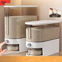 1 hộp đựng gạo chống côn trùng, kín và chống ẩm, chống côn trùng và giữ tươi, dung tích lớn, phù hợp cho Tết Nguyên Đán, phù hợp cho nhà bếp, cắm trại, khách sạn, homestay, nhà hàng, v.v., phù hợp cho tất cả các mùa. - Nhiều màu - Xem 2