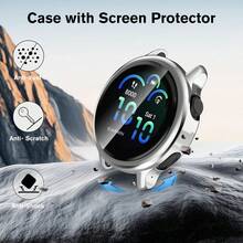 3pcs Screen Protector Case For Vivoactive 6, Soft TPU Electroplated Shock-Absorbing Full Coverage Protective Case, Anti-Scratch, Black/Clear/Silver - Black/Transparent/Silver - View 3