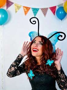 1 pièce/2 pièces Serre-tête noir & antennes d'insecte | Accessoire de costume de tête de coccinelle d'abeille d'insecte, accessoire de cheveux taille adulte unisexe, serre-tête de décoration d'Halloween de Noël, accessoire de photo, cosplay de la Saint-Valentin - Voir 1