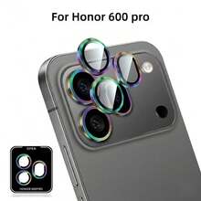 鏡頭保護貼，適用於 Honor 400/400 Lite/400 Pro/600/600 Lite/600 Pro 金屬環鷹眼鏡頭保護貼，美觀精緻的後置相機防刮耐磨保護貼，附定位工具，安裝簡單，黏著力強，鋼化玻璃與金屬環的完美結合，更好的相機保護，鏡頭保護貼，鏡頭保護墊 - 彩色 - 查看 3