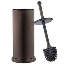 Home-it Toilet Brush Set Bronze Toilet Brush for Tall Toilet Bowl and Toilet Brush Holder with Lid Great Toilet Bowl Cleaner - Bronce - Ver 7