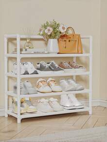 1 Stück Mehrfarbiges Großraum Minimalistisches Schuhgestell - Dickes Stahlrohr Mehrstufiges Schuhgestell, Schwarz/Weiß Minimalistisches Mehrstufiges Schuhgestell, Haushalts-Eingangsbereich Schuhschrank für den täglichen Gebrauch. Unverzichtbar für Studentenwohnheime und Mietwohnungen. Kann Taschen und Schuhe aufbewahren. Unverzichtbar für die tägliche Organisation und saisonale Aufbewahrung. - Schwarz - Übersicht 11