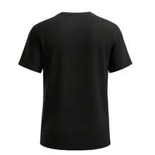 High Quality Cotton Men T-shirt Daily Workout Leisure Short Sleeve Tee - Negro - Ver 5