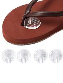 1 Pair Silicone Comfortable Toe Protectors, Shock-Absorbing, Waterproof, Anti-Friction, Suitable For Flip-Flops And Sandals - Clear - View 2