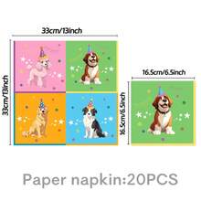 Suministros para Fiesta de Cumpleaños de Perros, Vajilla de Papel para Mascotas, Pancarta de Feliz Cumpleaños para Perros, Decoración de Pasteles con Globos, Decoración para Fiestas Temáticas de Cachorros - 18 globos - Ver 24