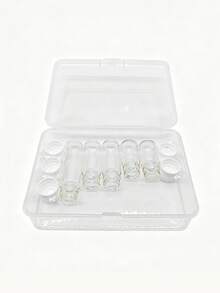 1.5ml/2ml/3ml Glass Sample Vials Set, 5/8pcs Leakproof Mini Liquid Bottles With White Caps, Portable Clear Cosmetic Containers, Refillable Travel Vials For Essential Oils, Perfume, Makeup Samples, Trip, Home Use, Reusable, Small Storage - Multicolor - View 13
