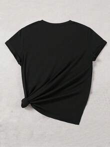 Woen' Heo 2626 T-Shirt, Happy New Year 2026 Graphic Print T-Shirt, Woen' Ooe Caua Crew Neck T-Shirt, Goodbye 2025 Heo 2025 Thee Cothin, New Year 2026 T-Shirt QJW8 - 黑色 - 查看 2