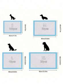 100/50/40/20 piezas Almohadillas desechables súper absorbentes para orina de perro, almohadillas de entrenamiento para mascotas con control de olores, pañales para gatos & perros, alfombrillas absorbentes para perros, almohadillas transpirables a prueba de fugas, suministros de limpieza para mascotas gatos & perros - Celeste - Ver 6
