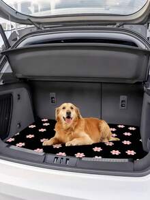 1pc - Car Trunk Mat With Beautiful Daisy Pattern. Made Of Pet-Friendly Material, Reduces Trunk Odor And Keeps Your Car Clean. Suitable For Sedans, SUVs, CUVs And Other Models. - A - View 4