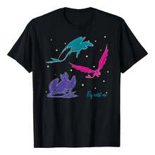 Camiseta Cómo Entrenar A Tu Dragón 3: Hidden World Fly With - Negro - Ver 1