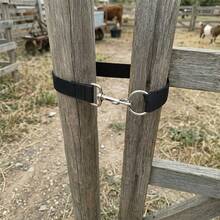 2pcs High-Quality Heavy-Duty Barn Door Latches, Adjustable Nylon Webbing Fence Locks With Carabiner, Durable Barn Door Safety Clasps For Horses, Reliable Barn Door Fasteners For Horses, Fittings For Horse Fences, Sheep Fences, And Cow Fences. - 2pcs; Black - View 4