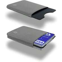 Modern Carry Slim - portafolios para tarjetas de crédito ultrafina - Gris con 2 ranuras para tarjetas - Ver 3