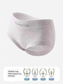 5件組純棉中腰女款內褲 Shining Life 印花親膚無縫三角內褲，舒適日常穿著 - 彩色 - 查看 4