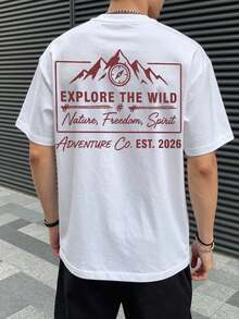 NEOREFINED Men's Solid Color Crew Neck Short Sleeve T-Shirt QXW3 - 黑與白 - 查看 1