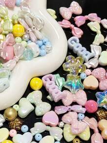 UV Solid Color Family Portrait Mixed With Colorful Beads, DIY Handmade Materials For Phone Chains, Necklaces, Bracelets, Pendant Decorations - Multicolor - View 4