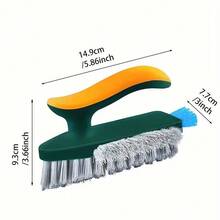 SOKANY 2-In-1 Multifunctional Gap Cleaning Brush, Floor Brush Bathroom Corner Gap Brush, Toilet Cleaning Brush, Green/White, 1pc, With Scraper Durable Material, Suitable For Home Gap Cleaning - View 7