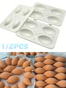 CHIGO 4-Cavity Plastic Meatball Mold 1/2pcs - Meatball Making Press Mold, Cooking Decoration Tool, Suitable For Making Stuffed Meatballs, Spring Rolls, Desserts - Kitchen Essential Helper, Mother's Day Gift For Mom - White - View 2