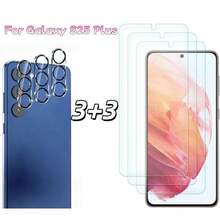 6入 (3+3) 相容於 Galaxy A37/A57/S24/S24 Plus/S24 Ultra/S25/S25 Plus/S25 Ultra/S26/S26 Plus/S26 Ultra 高畫質透明鋼化玻璃螢幕保護貼 3入 + 3D 絲網印刷高畫質鋼化玻璃相機鏡頭保護貼 3入,9H 鋼化玻璃,支援指紋解鎖,高畫質透明相容保護殼 耐刮防摔,易於安裝,耐刮耐磨,螢幕保護貼,鏡頭保護貼 - 無色 - 查看 17