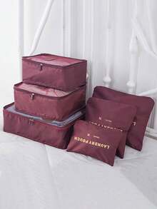 6pcs Travel Organizer Set: Cosmetic Bag, Toiletry Bag, Multi-Function Organizer, Luggage Bag, Travel Toiletry Bag, Waterproof Toiletry Bag, Shoe Bag - Multicolor - View 18