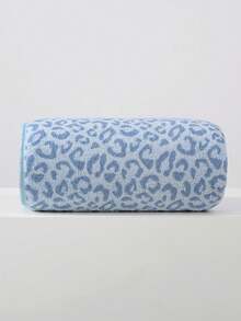 Set Handuk Mandi Mewah Motif Leopard 1, 2, & 3 Buah - Handuk Terry Coral Bermotif, Handuk Mewah Ultra Lembut, Ideal untuk Menciptakan Dekorasi Rumah dan Suasana Spa yang Berani - Baby Blue - View 4