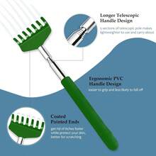 3 Packs 5-Section Telescoping Back Scratcher Set – Metal Portable Extendable Massager With Velvet Pouch, Stocking Stuffers For Men & Women, Birthday & Christmas Gift - A - View 6