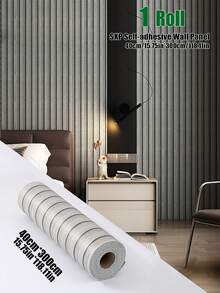 Brodark 1 Roll 40*300cm PVC Self-Adhesive Wallpaper, Faux Plaid Background, Waterproof Bedroom Wall Decor - Number Of Rolls - View 13