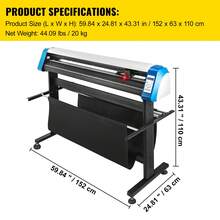 53-Inch Automatic Contour Vinyl Cutter Plotter With Adjustable Force And Speed For Cutting Signs, Includes Floor Stand And Signmaster Software - 查看 7