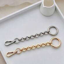 1pc Handbag Extended Chain Strap With Buckle, Leather Strap Extender, Durable Color, Alloy External Extended Chain, Handbag Shoulder Crossbody Bag Chain, Underarm Bag Extended Metal Chain, DIY Bag Chain Accessory - Multicolor - View 2