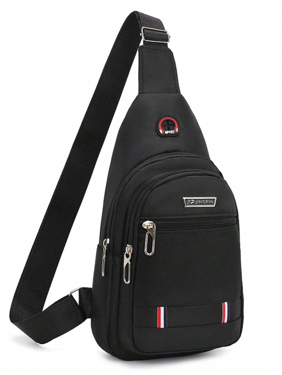 Bolso de pecho de cincha minimalista, diseño ligero y de alivio de presión, almacenamiento de múltiples bolsillos, versátil para desplazamientos diarios y actividades al aire libre - Multicolor - Ver 1