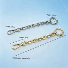 1pc Handbag Extended Chain Strap With Buckle, Leather Strap Extender, Durable Color, Alloy External Extended Chain, Handbag Shoulder Crossbody Bag Chain, Underarm Bag Extended Metal Chain, DIY Bag Chain Accessory - Multicolor - View 7