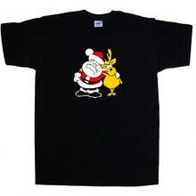 Camiseta divertida de Papá Noel y reno - Multicolor - Ver 1