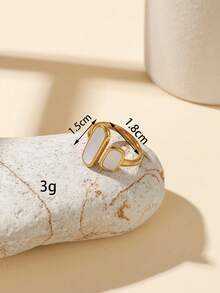 1/18pcs 304 Stainless Steel Vintage Heavy Rhinestone Inlaid Luxury Gold Ring Set, Multiple Styles Personalized Asymmetrical Geometric Heart Plain Band Stacking Combination Rings, Suitable For Women's Decoration Or Gift, Can Be Purchased Individually Or As A Set - Yellow Gold - View 68