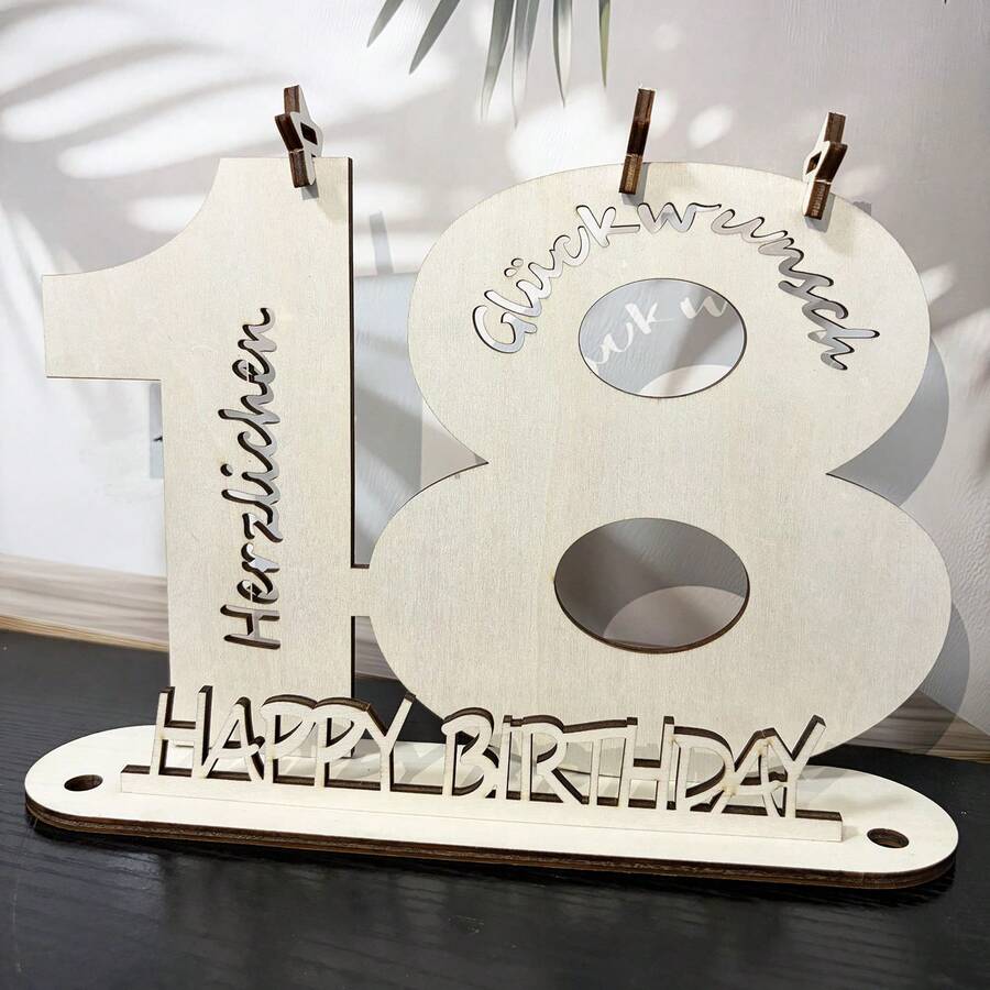 18/20/30/40/50/60/70/80 生日錢夾，生日派對裝飾，生日紀念品，祝福簽到用品，驚喜卡 - 彩色 - 查看 1