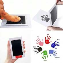 Pet Paw Print Keepsake Photo Frame Kit | Mess-Free Clean Touch Ink Pad, Dual-Slot Display For Pawprint & Pet Picture, Tabletop/Wall Mount Dog Cat Memorial Gift Keepsake Frame - 7 Inches - View 10