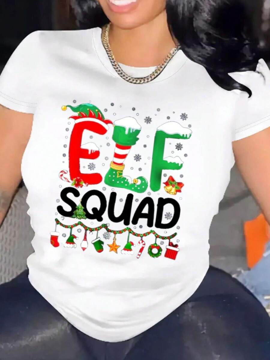 Camiseta Casual de Manga Corta para Mujeres 1 Pieza 100% Algodón Pesado - Cuello Redondo Cómodo, Camisetas Suaves y Adorables - negro - Ver 1