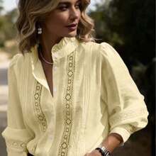 Women Blouses & Shirts - Yellow - View 1