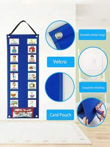 Wall-Mounted Time Management Felt Board, Visual Schedule Planner, Daily Planner, Hook And Loop Strips, Dual-Use Felt Board (Wall-Mounted Or Freestanding), Classroom Supplies, -Perfect For Back To School And Christmas Gifts - Multicolor - View 2