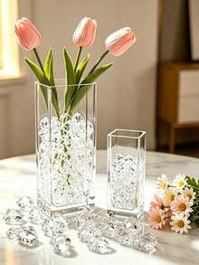 50/100/200 Pcs Acrylic Faux Ice Stones, Fake Gemstone Diamond Fillers, Small Vase Filler & Table Scatters For Fish Tank, Jewelry Box, Teacher's Day, Spring Party, Wedding, Photography Props, Home Decor - Multiple Items - View 1