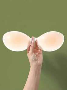 1pc Silicone Invisible Backless Push-Up Bra, Strapless Adhesive Bra, Suitable For Wedding Dress, Off-Shoulder Outfit And Various Special Occasions - Multicolor - View 2