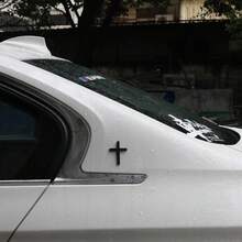 2pcs/1pc 3D Metal Christian Cross Emblem Sticker, Self-Adhesive Jesus Christ Car Badge Decal For Trunk, Tailgate, Side Fender & Rear Exterior Decor, Faith-Inspired Auto Styling Accessory - 1 chiếc (màu đỏ) - Xem 6
